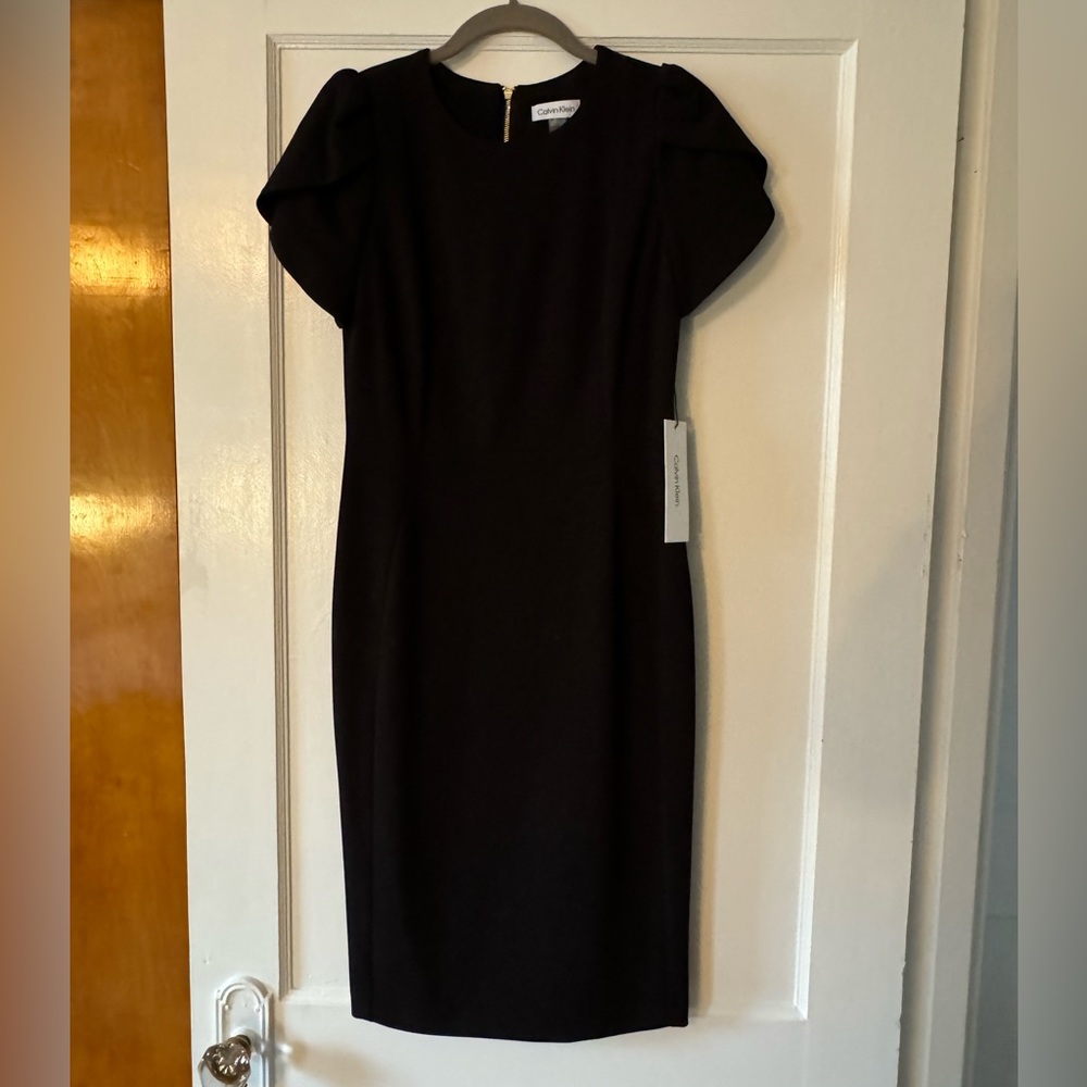 Black Calvin Klein sheath dress